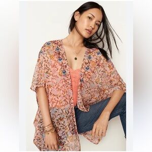 Anthropologie Andersen & Lauth Bella Shimmer Kimono - One Size